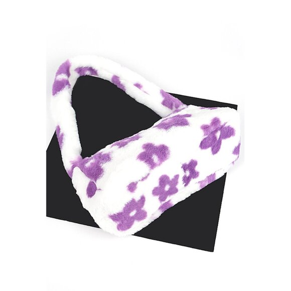 BNWT Faux Fur Flower Printed Plushy Shoulder Bag - Picture 5 of 5